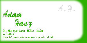 adam hasz business card